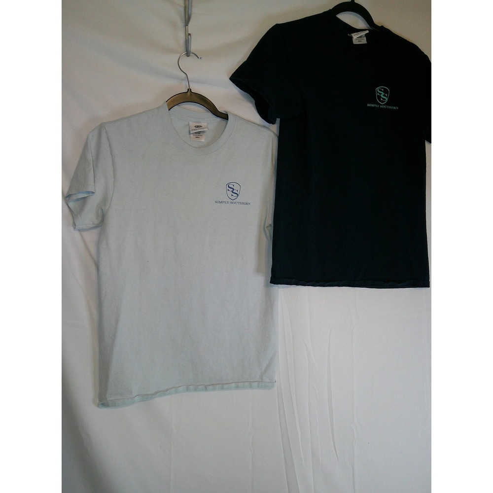 Simply Southern T Shirts Lot of 2 Size Small Short Sleeve Crew Neck Graphic Tees